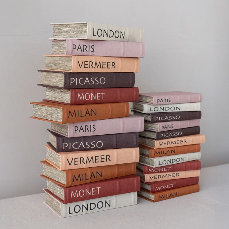 Linen Book Storage Boxes