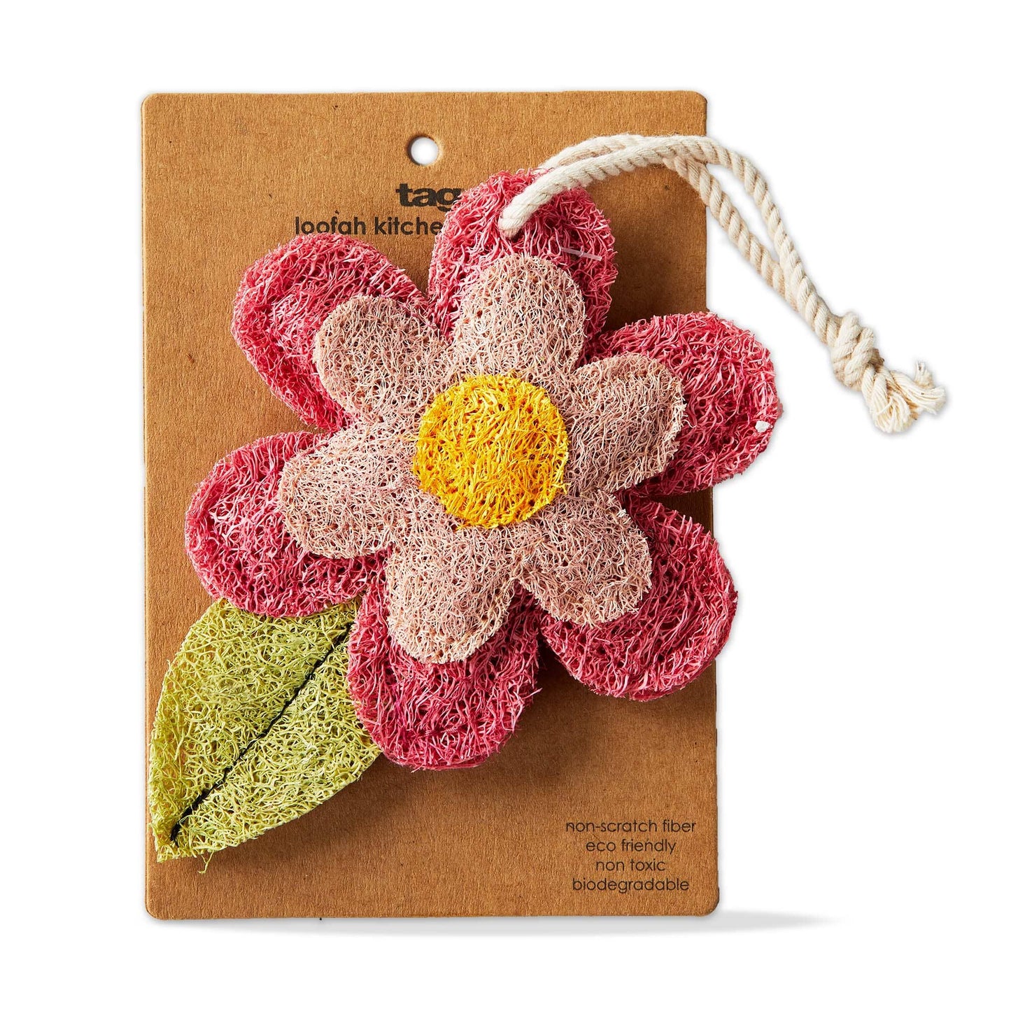 Pink Flower Loofah Scrubber