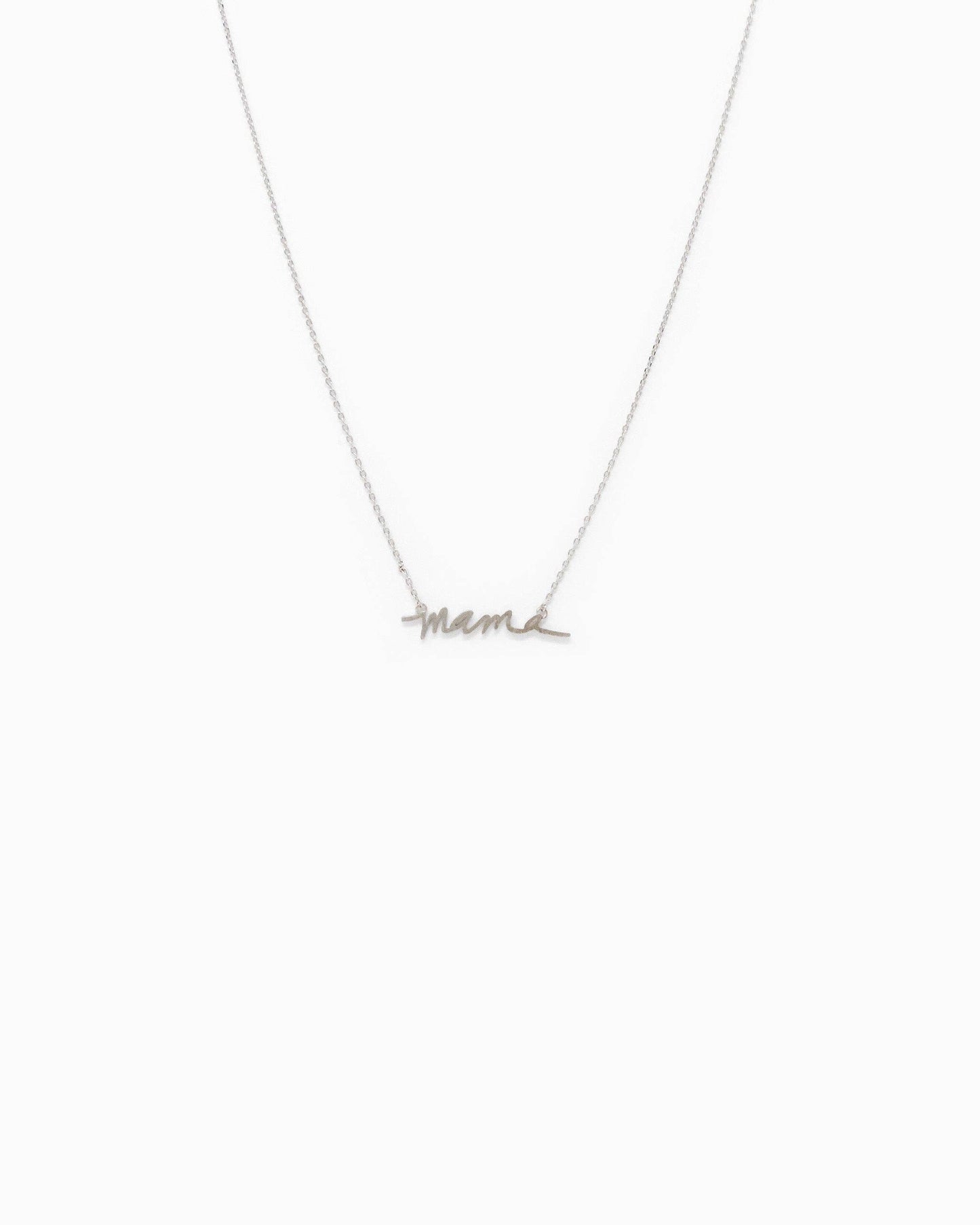 Cursive "Mama" Pendant Necklace