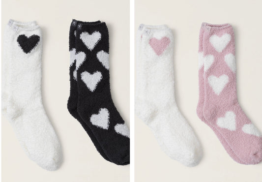 CozyChic Heart Print Sock Set