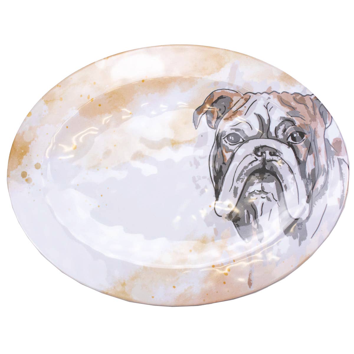 Bulldog Love Melamine Platter
