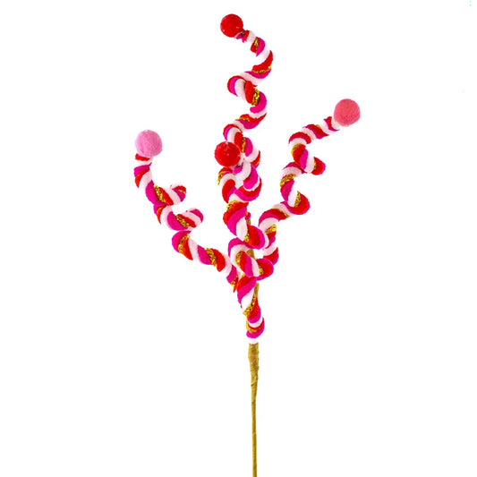 14" Pink/Red Swirl Pick