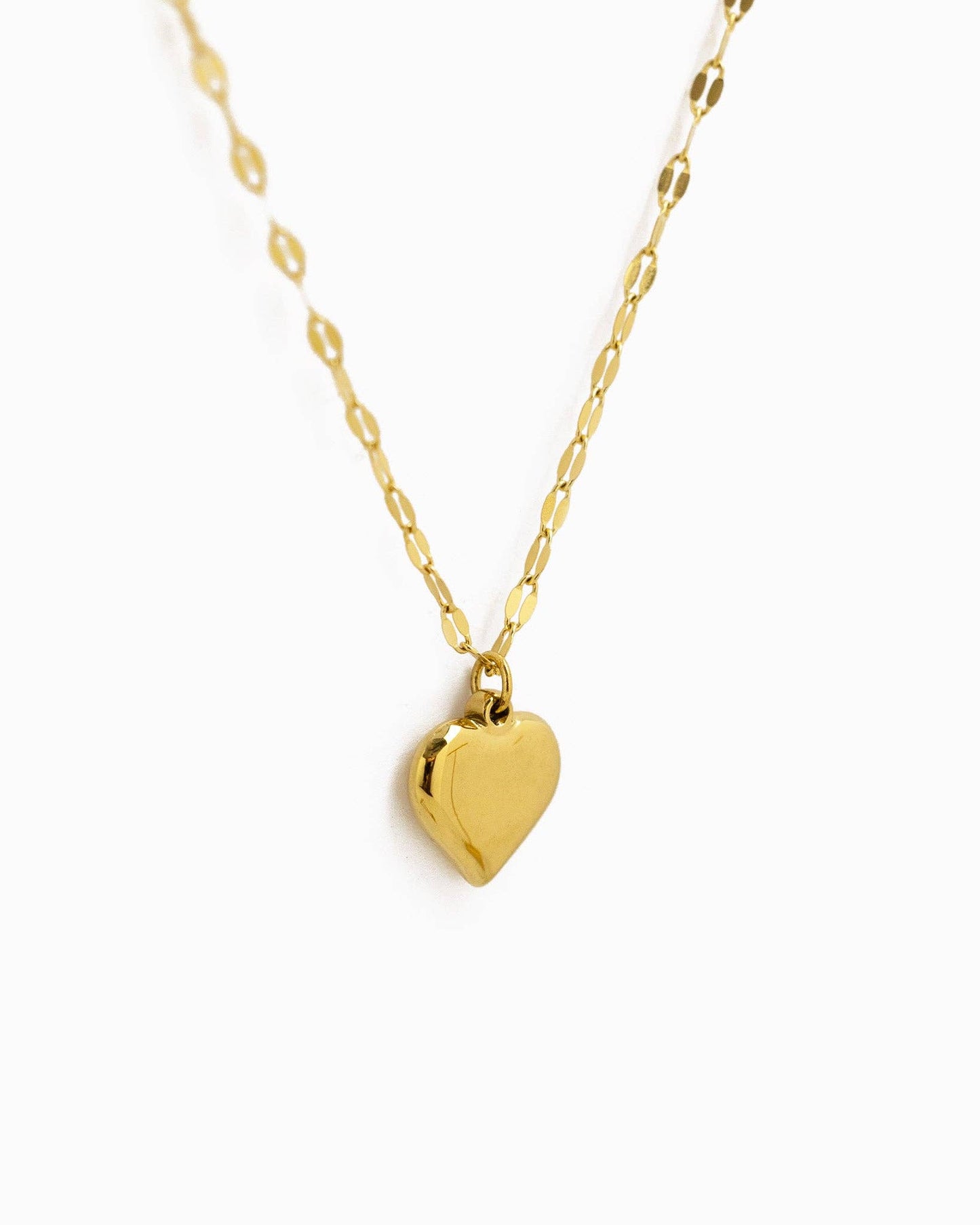 Puffy Heart Pendant Necklace
