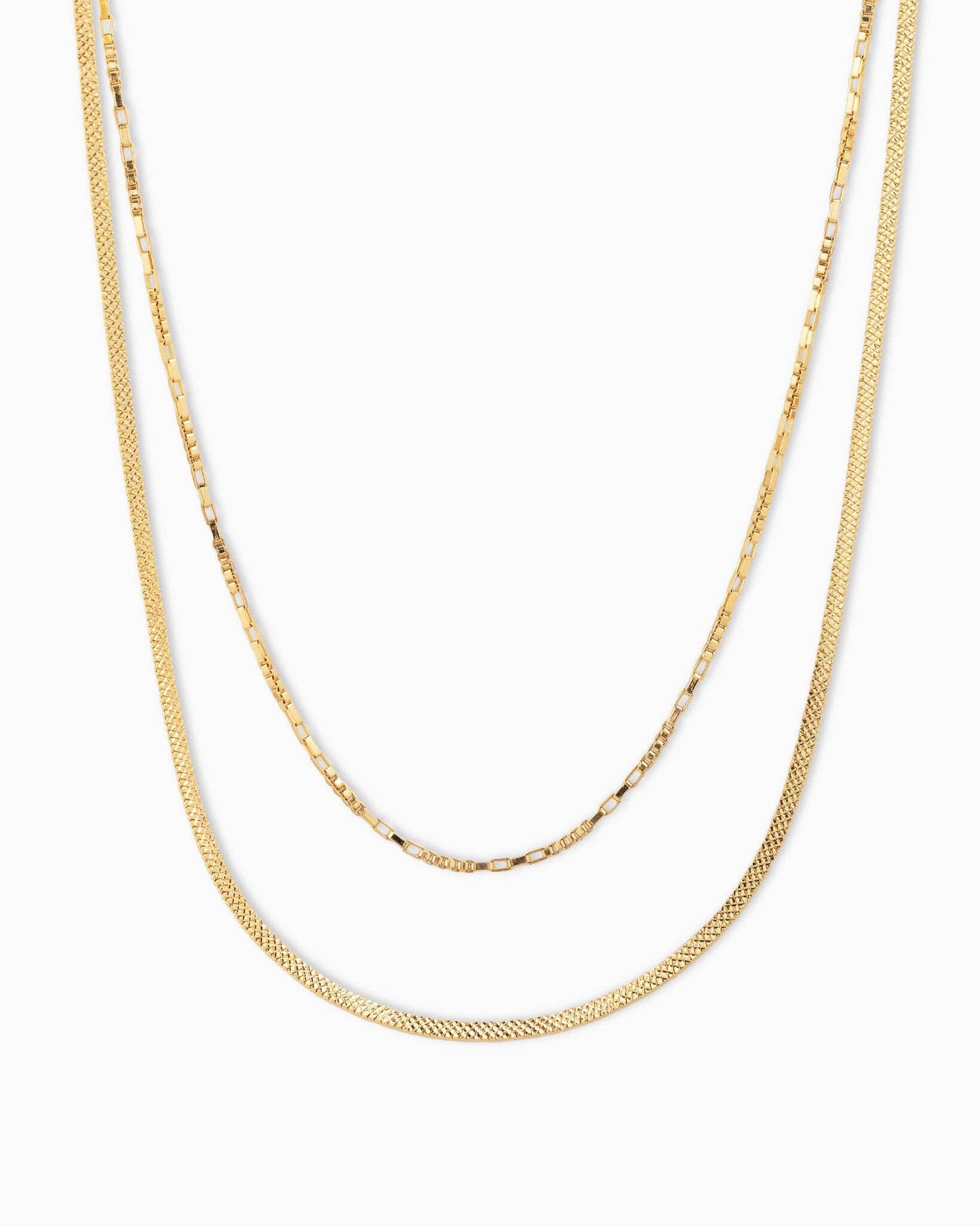 Box & Snake Chain Necklace