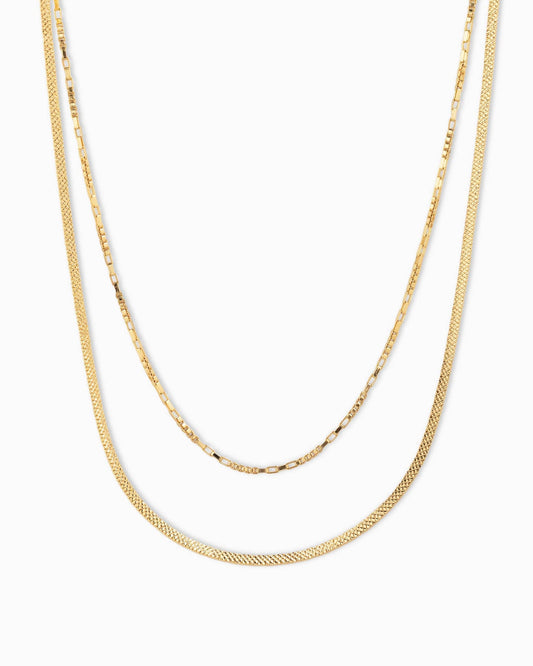 Box & Snake Chain Necklace
