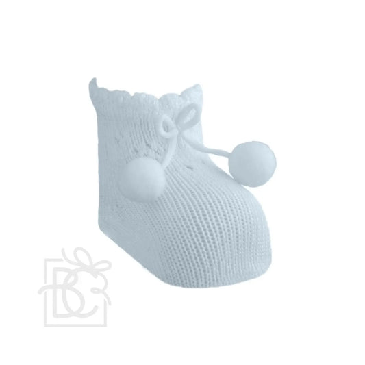 Newborn Pompom Cotton Socks