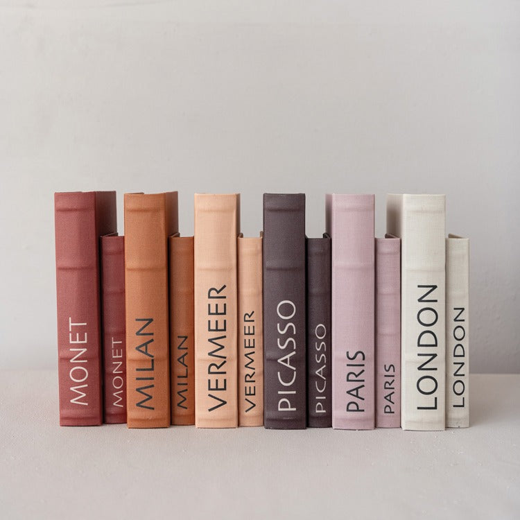 Linen Book Storage Boxes