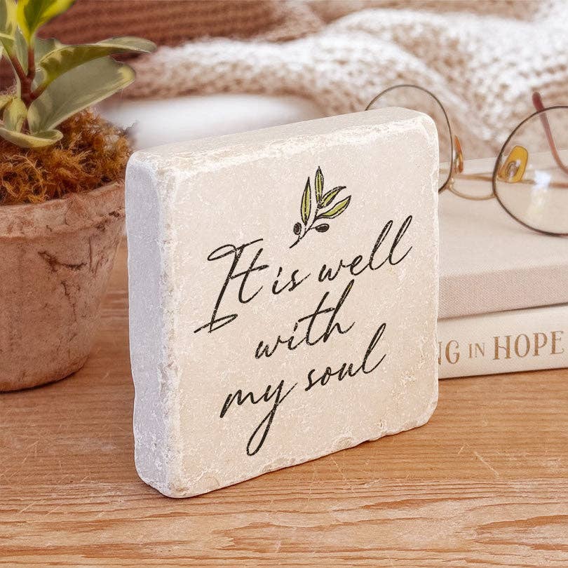 Art Scripture Stone It is well with my soul