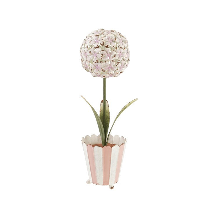Metal Vintage Toleware Flower