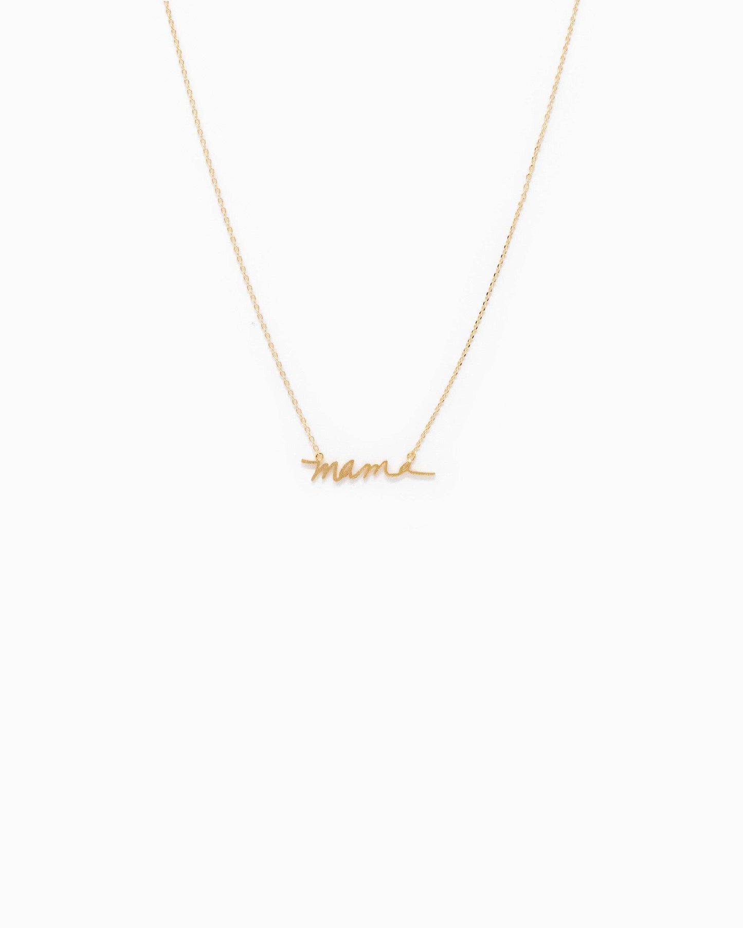 Cursive "Mama" Pendant Necklace