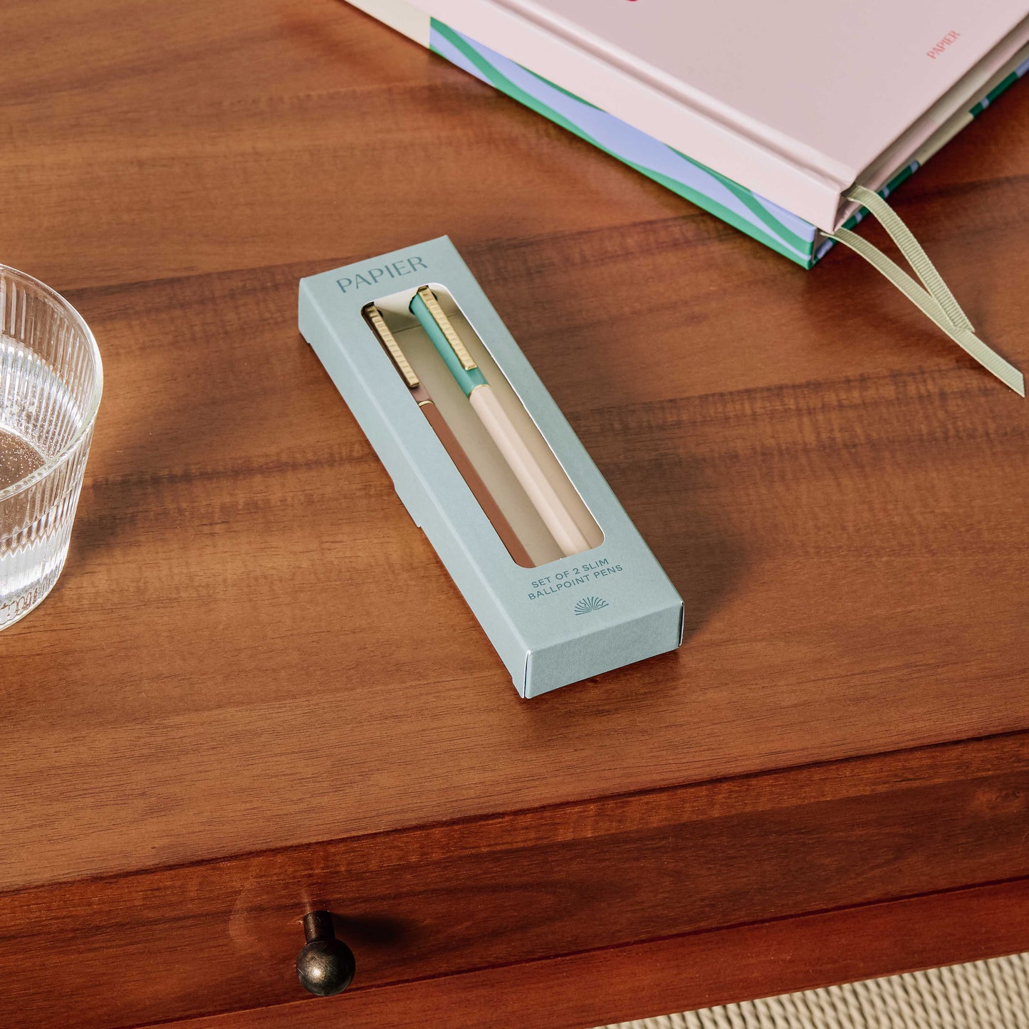 Slim Muted Ballpoint Pen Set of 2