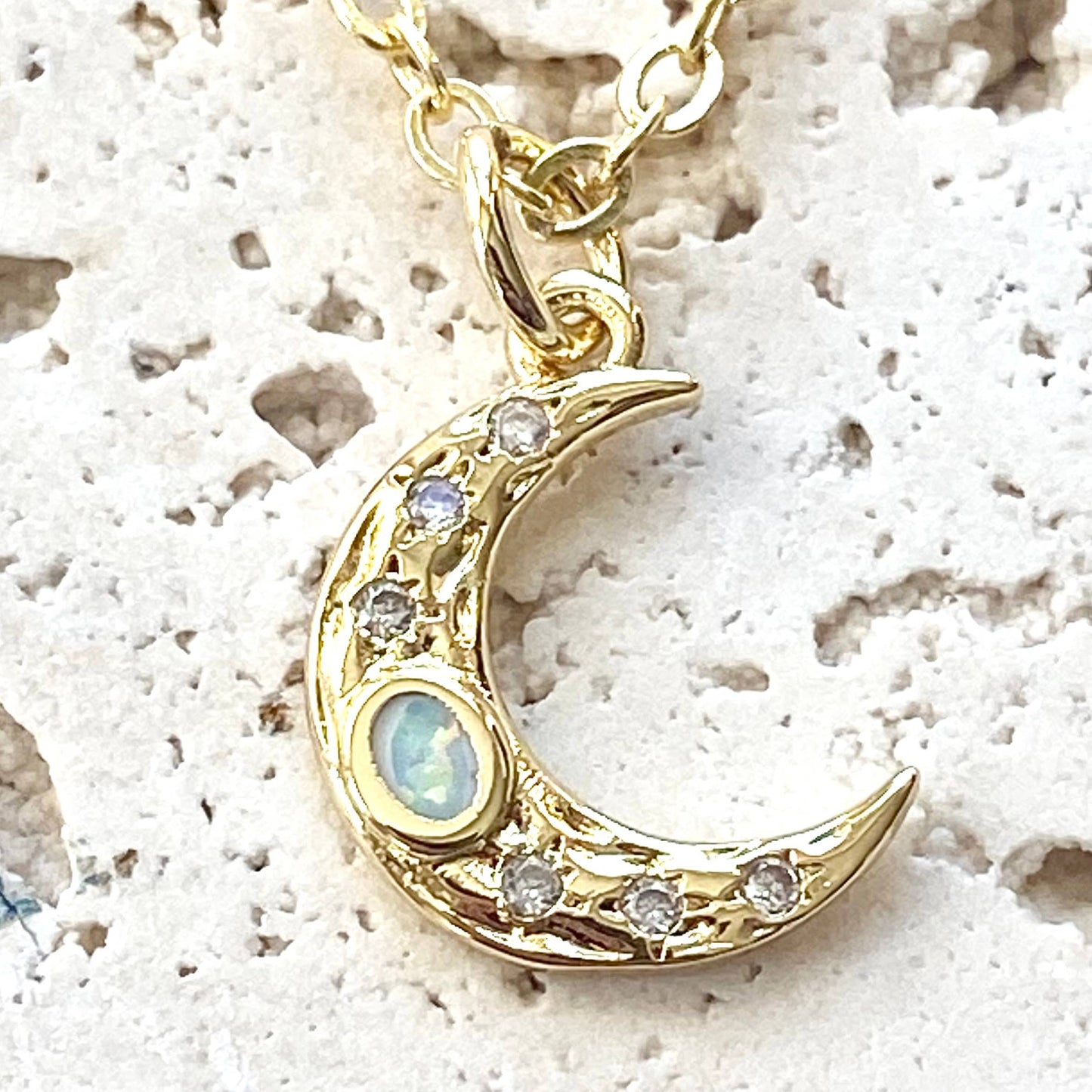 Opalite Moon Necklace