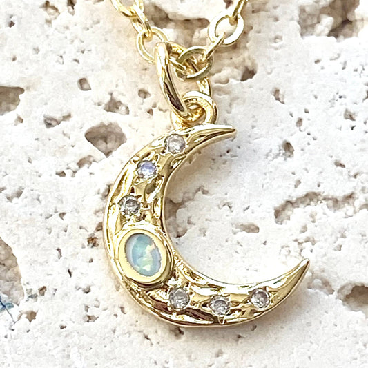 Opalite Moon Necklace