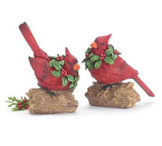 Cardinal Perched on Log