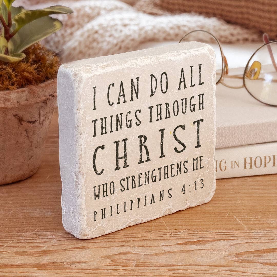 Art Scripture Stone Philippians 4:13