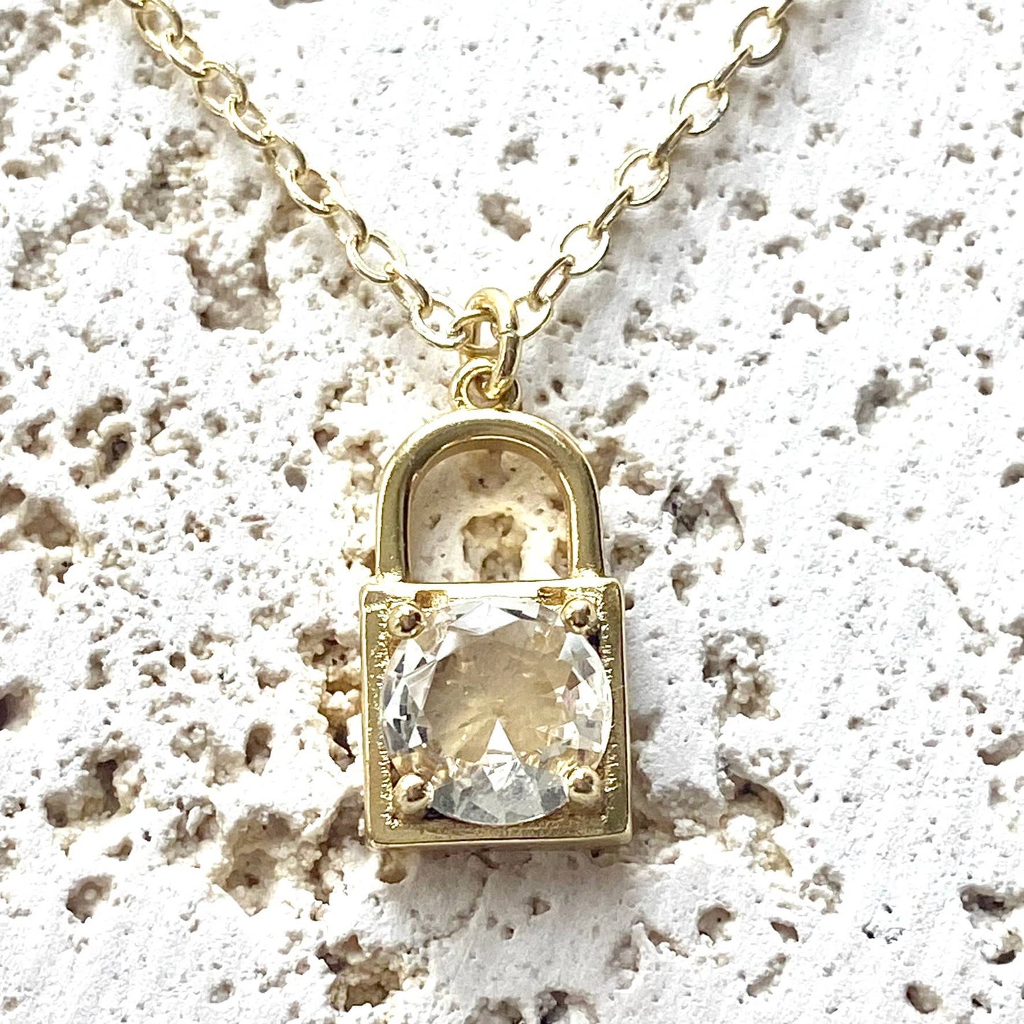 Crystal Lock Necklace