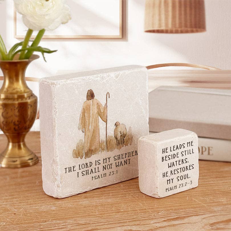 Art Scripture Stone Psalm 23:1