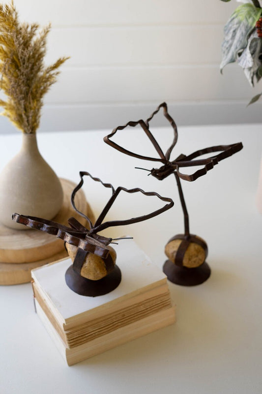 Butterfly on Caged Rock Base