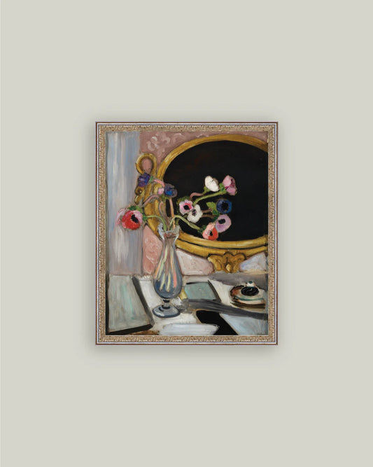 18x22 Anemone and Mirror Picture Frame