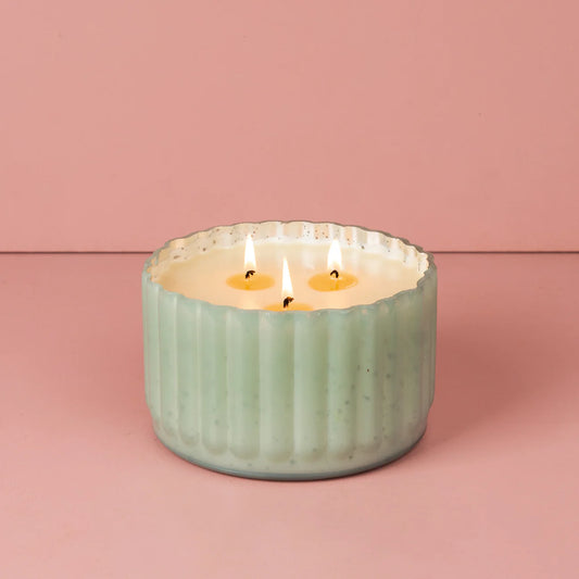 Bridgewater Large Green Glass Candle