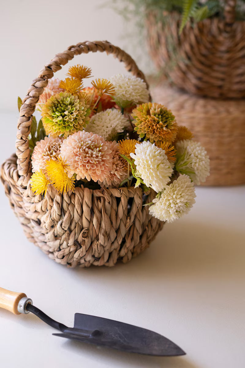Woven Seagrass Baskets With Handles
