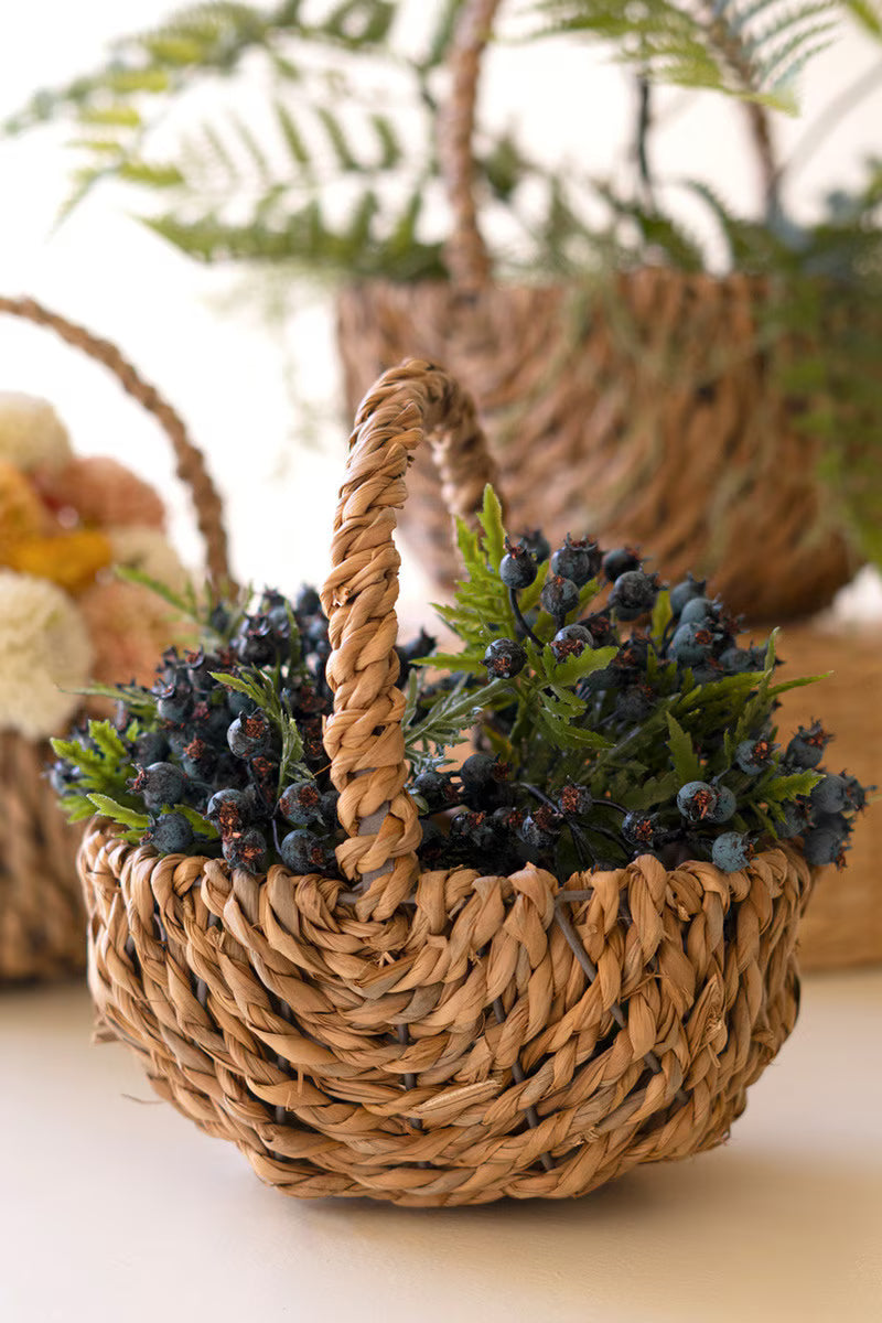 Woven Seagrass Baskets With Handles
