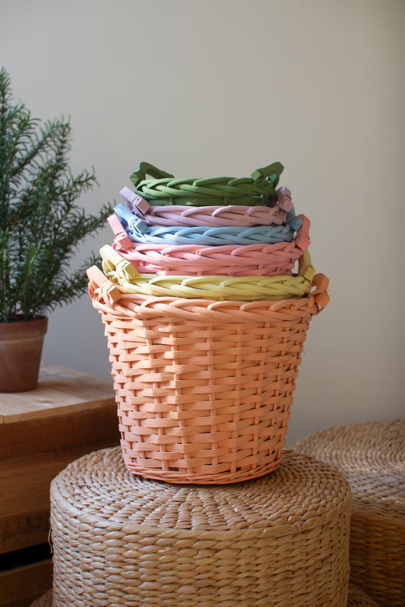 Multi-Color Willow Easter Basket