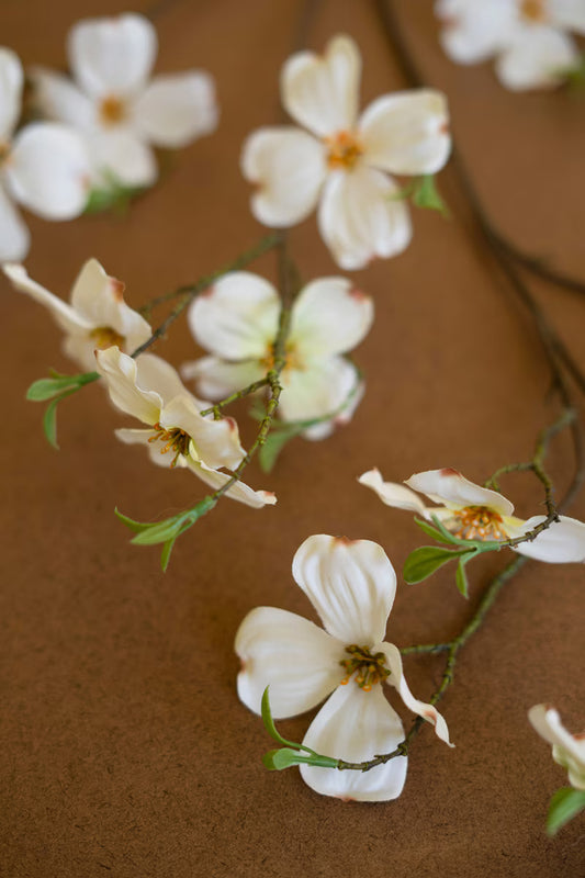 48" White Dogwood Spray