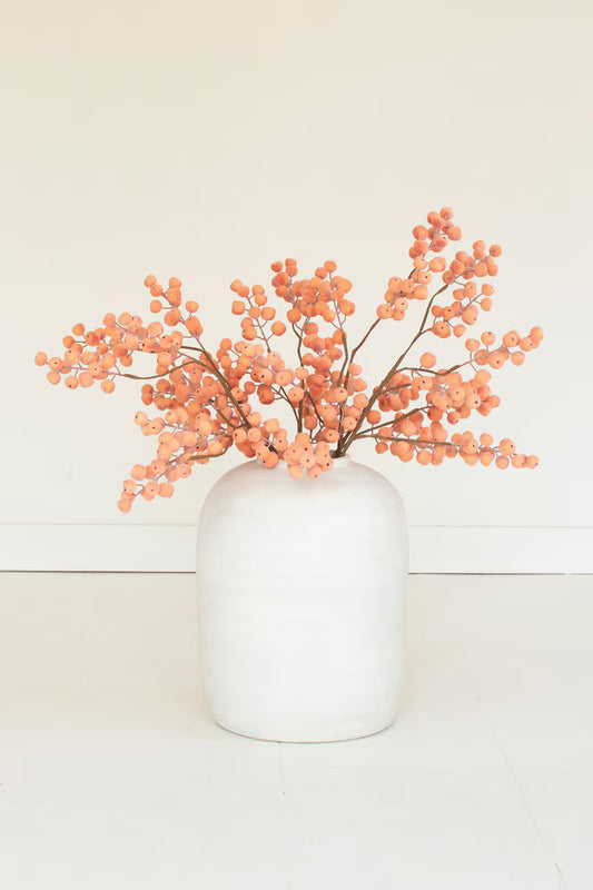 29" Orange Blossom Leaf Spray