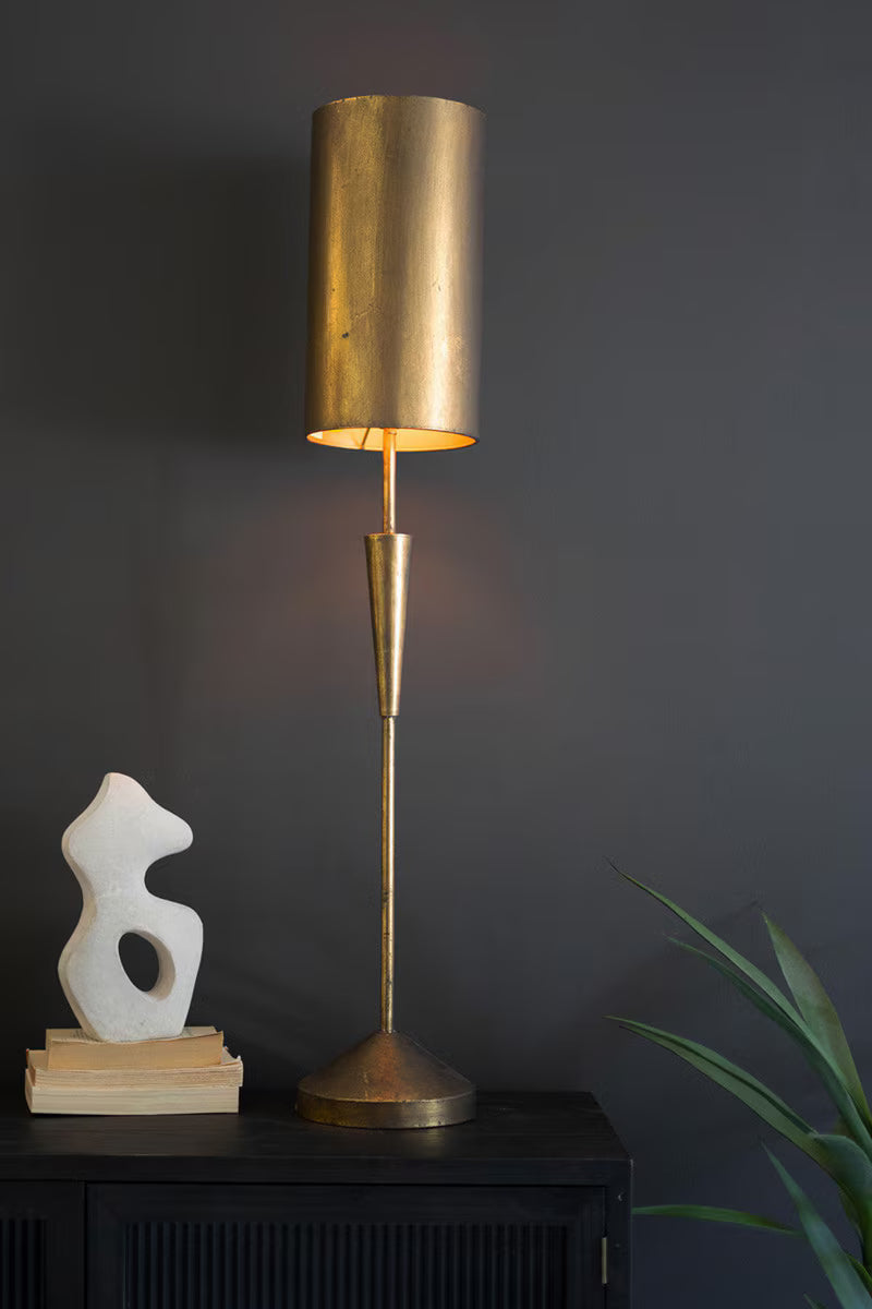 Antique Gold Metal Table Lamp