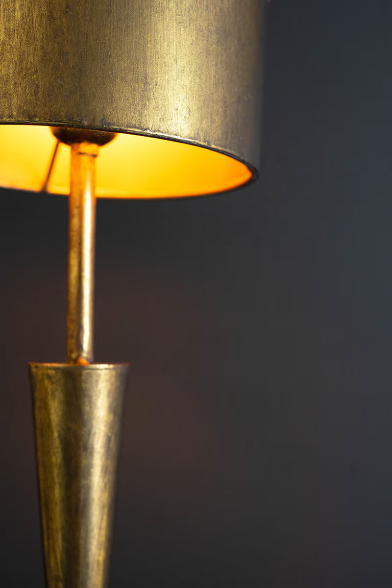 Antique Gold Metal Table Lamp