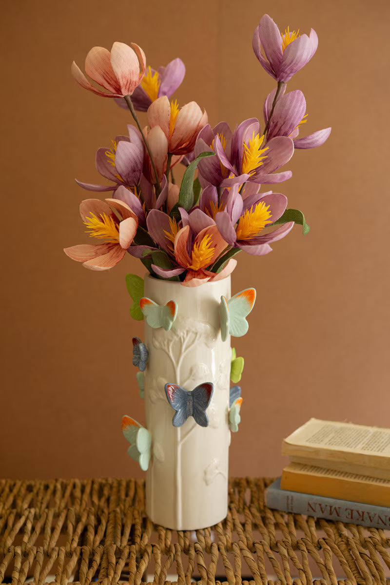 Tall 3D Butterflies Vase
