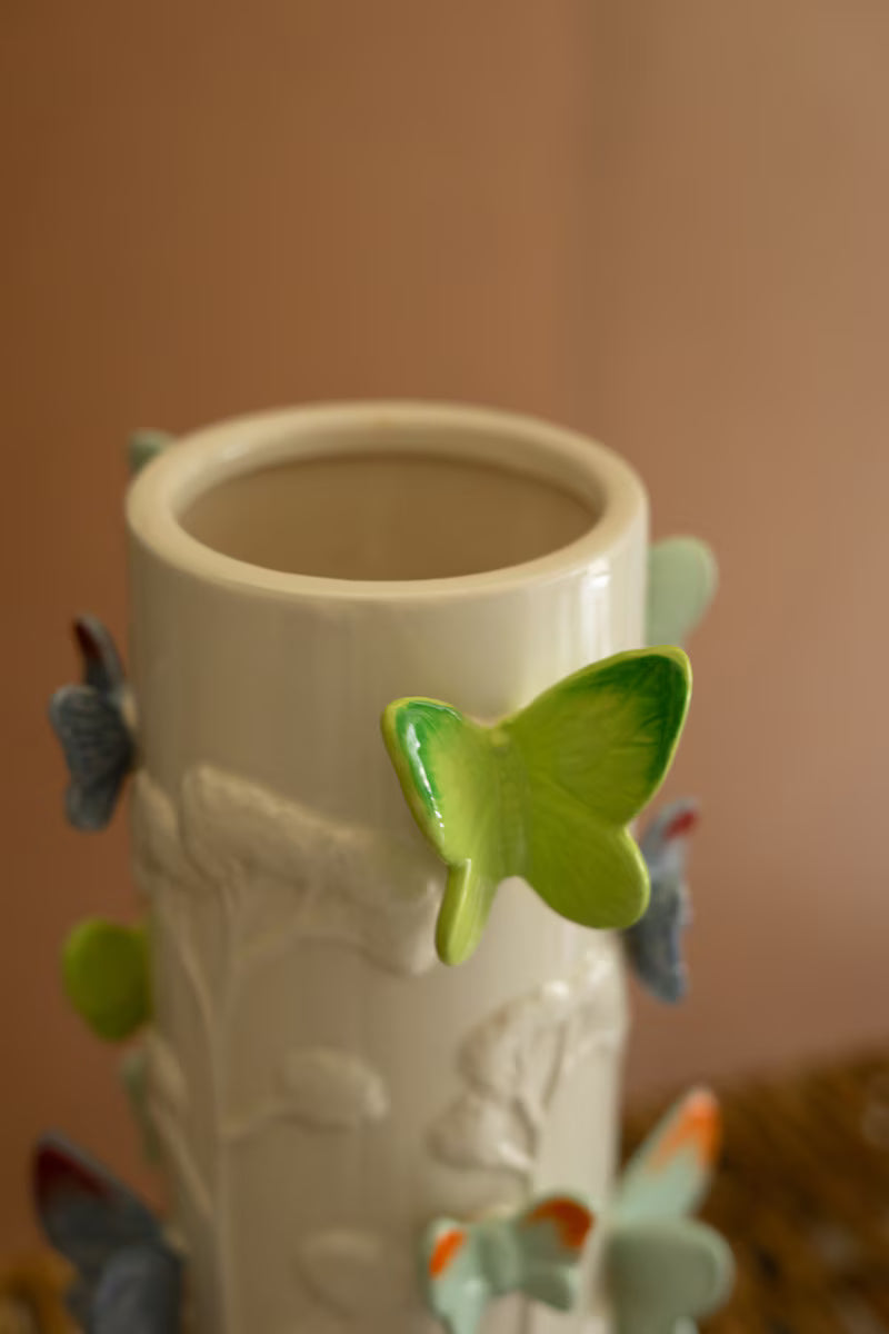Tall 3D Butterflies Vase