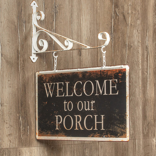 "Welcome to our Porch" Bracket Sign