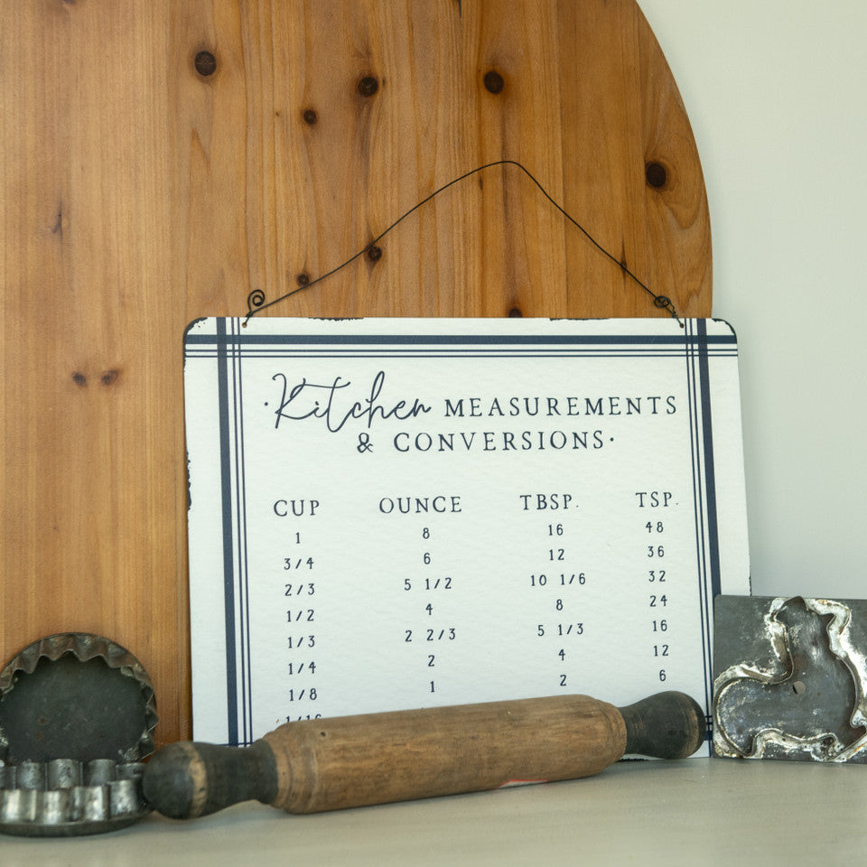 Kitchen Measurements Sign