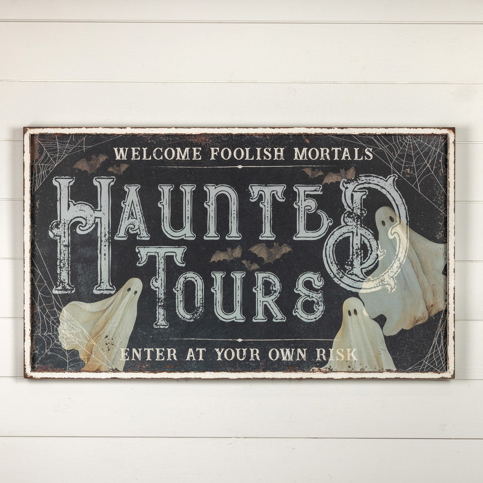 Haunted Tours Sign