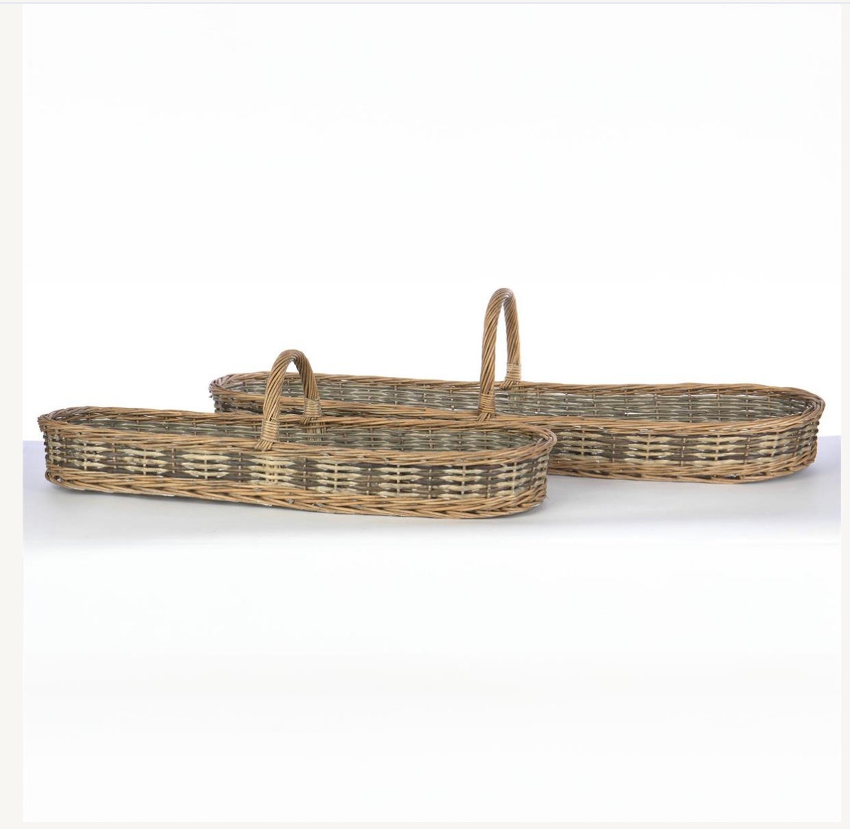 Oval Willow Tray Basket
