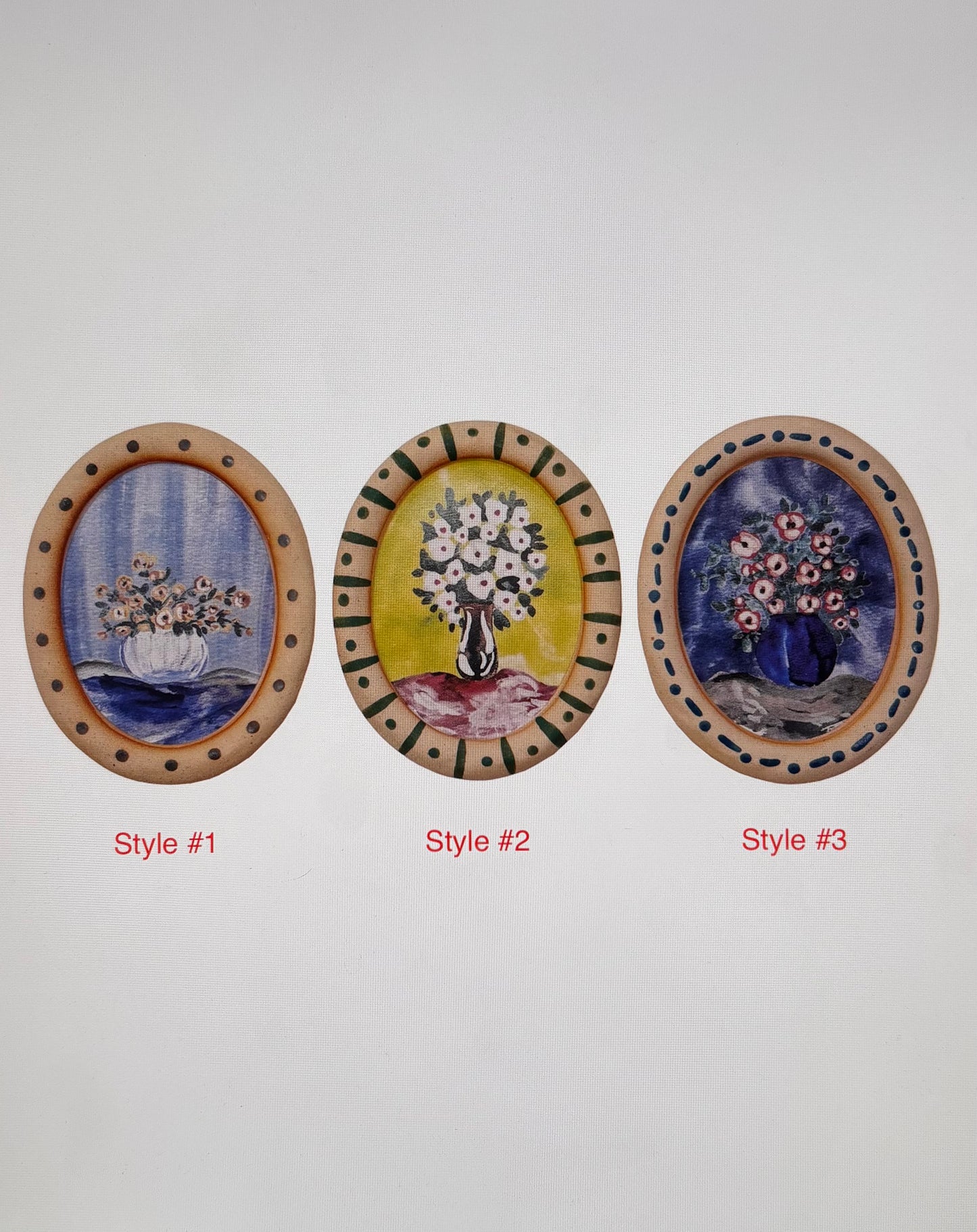 Oval Stoneware Plate Decor
