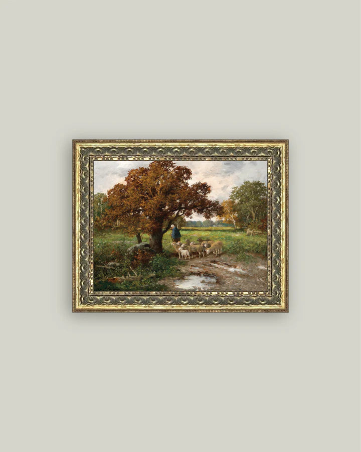 10x8 Shepard with Flock Picture Frame