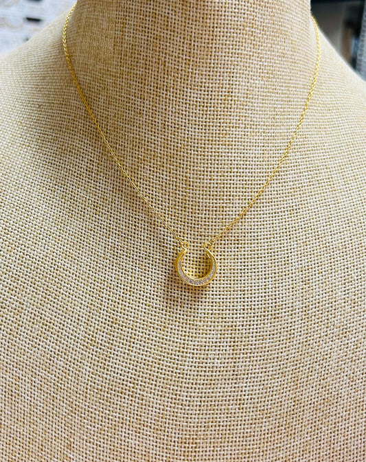 Gold Horseshoe Necklace