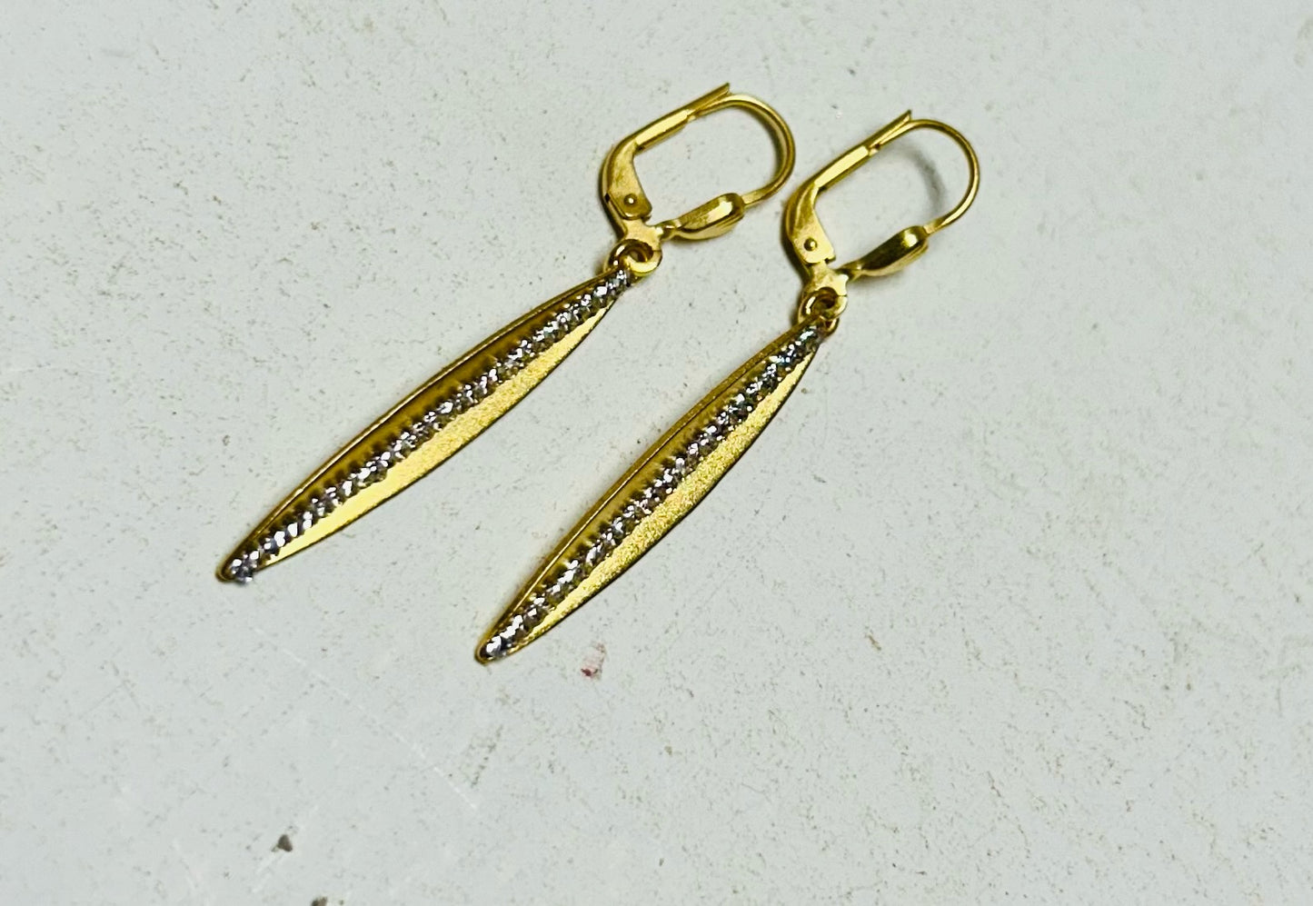 Stone Channel Earrings