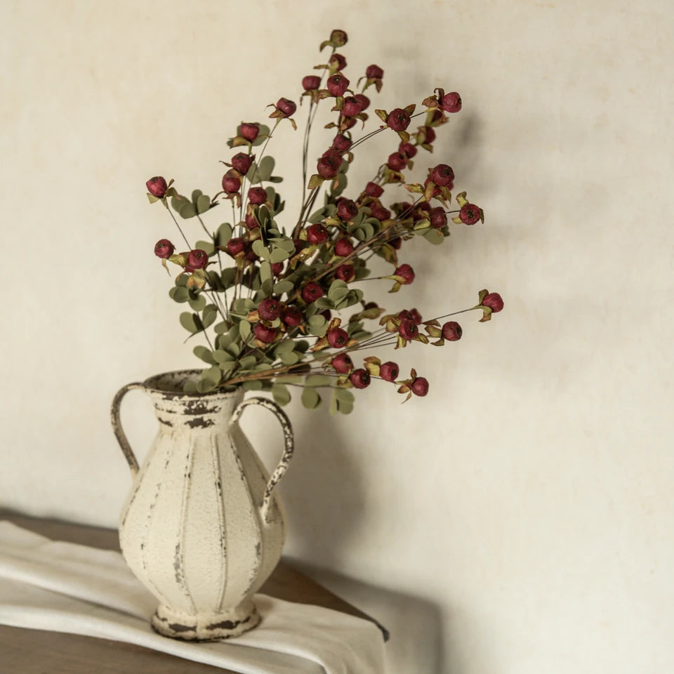 32" Burgundy Floral Pod Spray