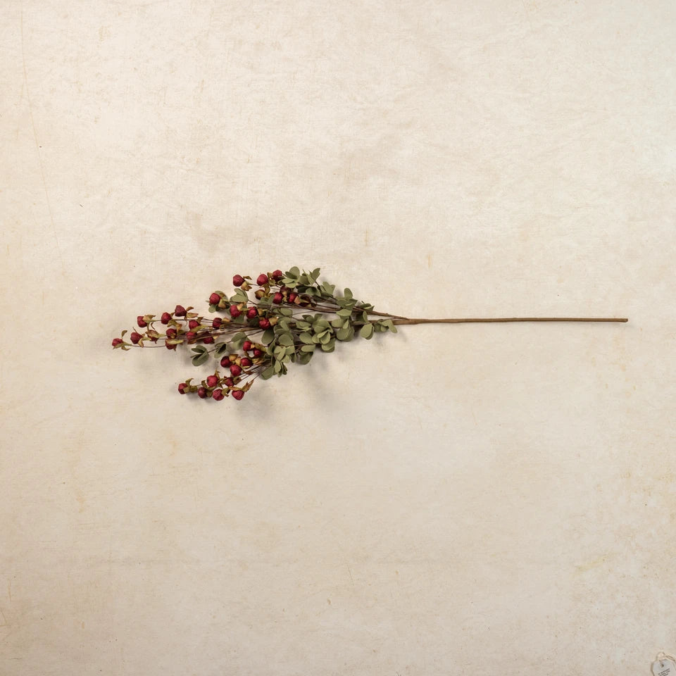 32" Burgundy Floral Pod Spray