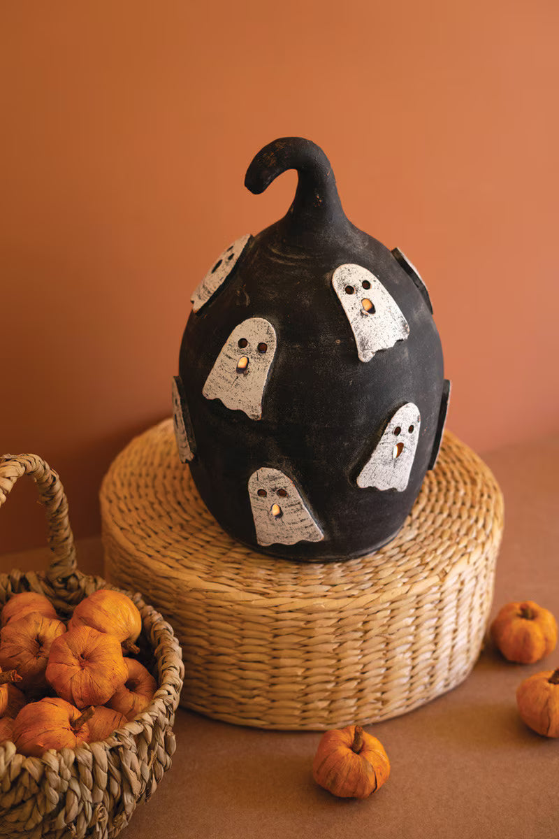 Pumpkin with Ghosts Luminary