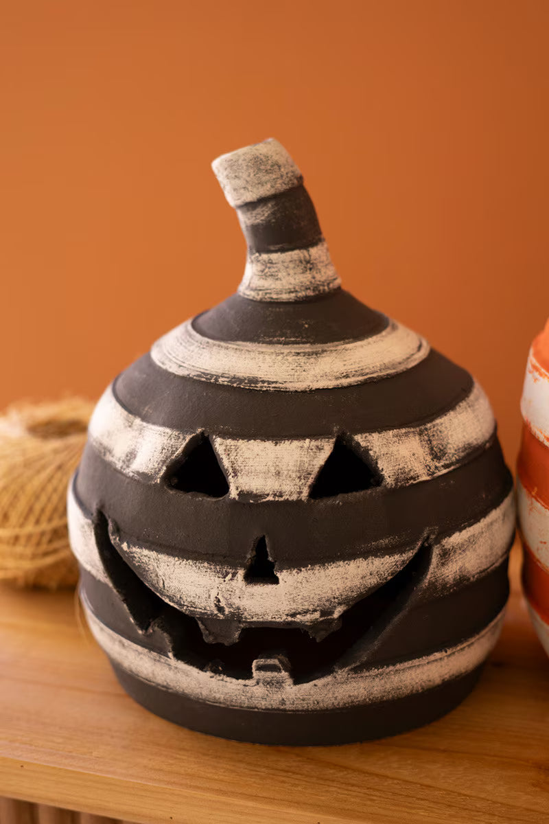 Clay Striped Jack-O-Lantern