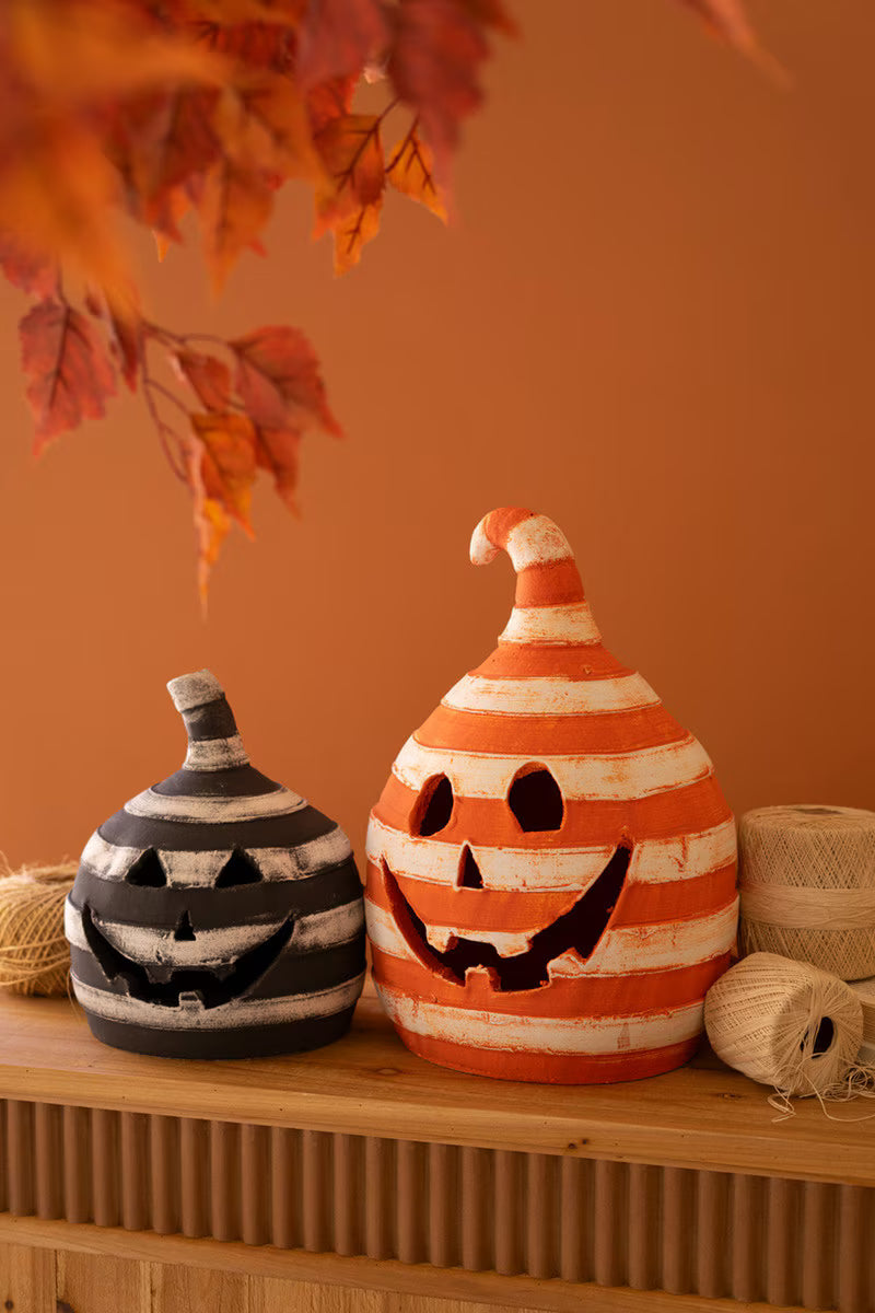 Clay Striped Jack-O-Lantern