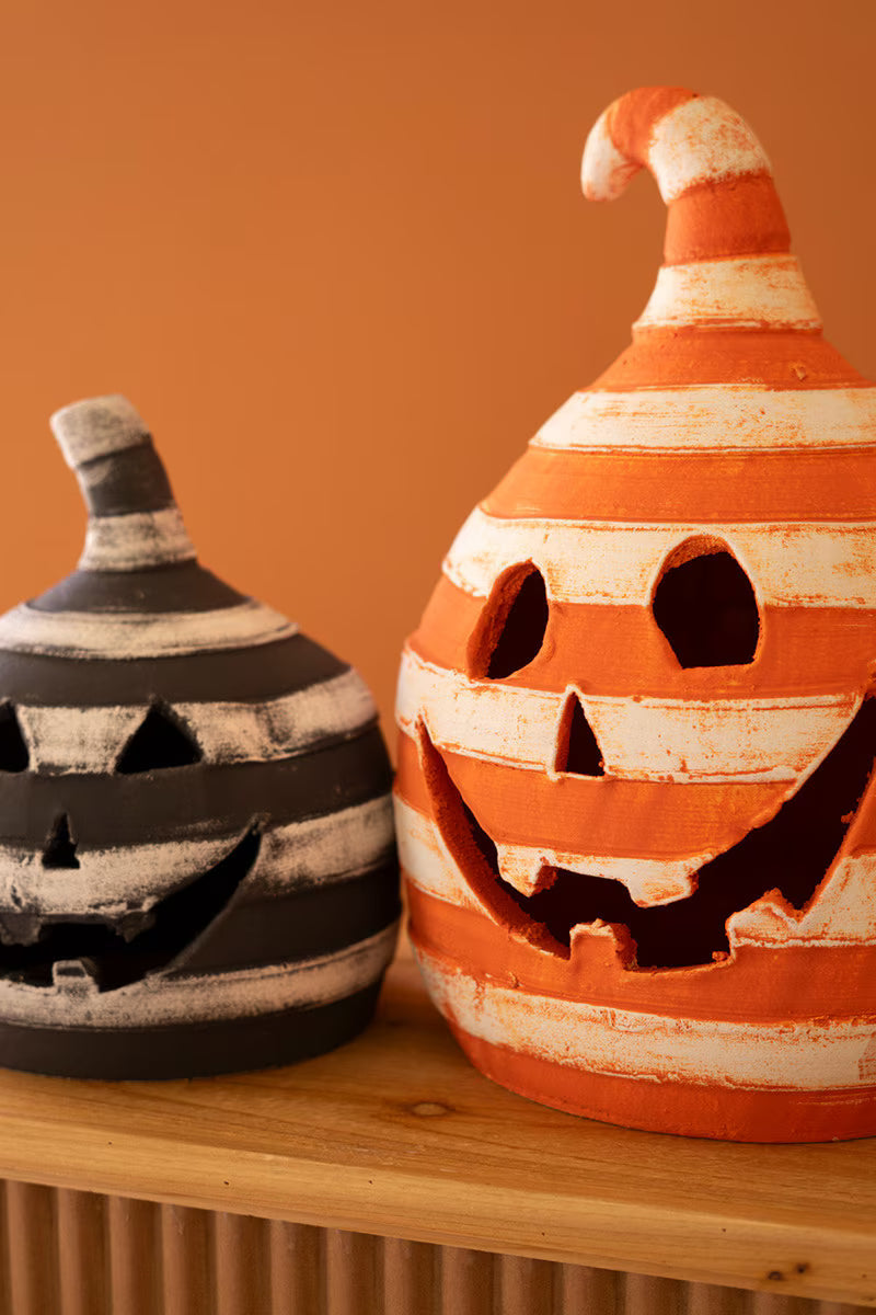 Clay Striped Jack-O-Lantern