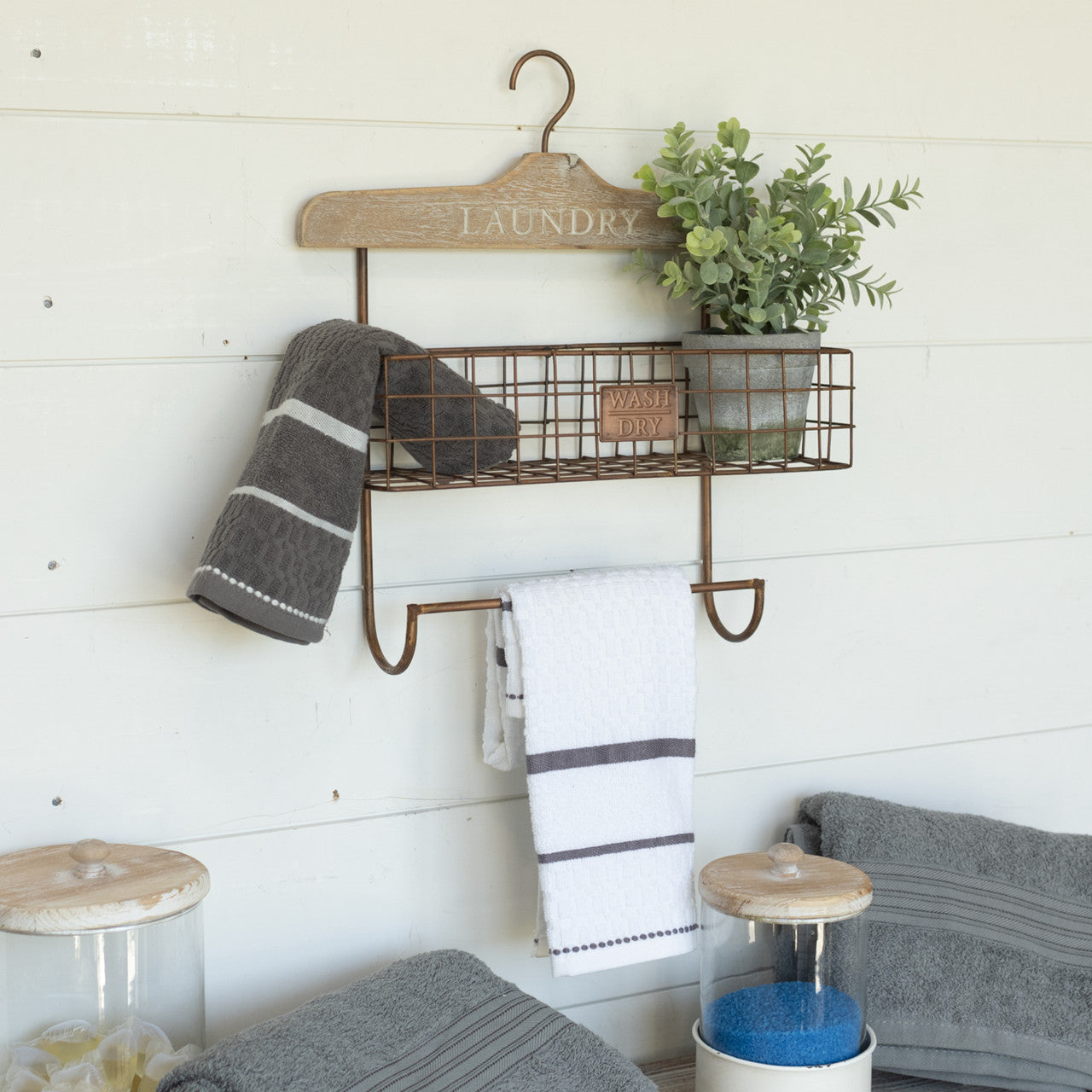 Laundry Hanger with Basket