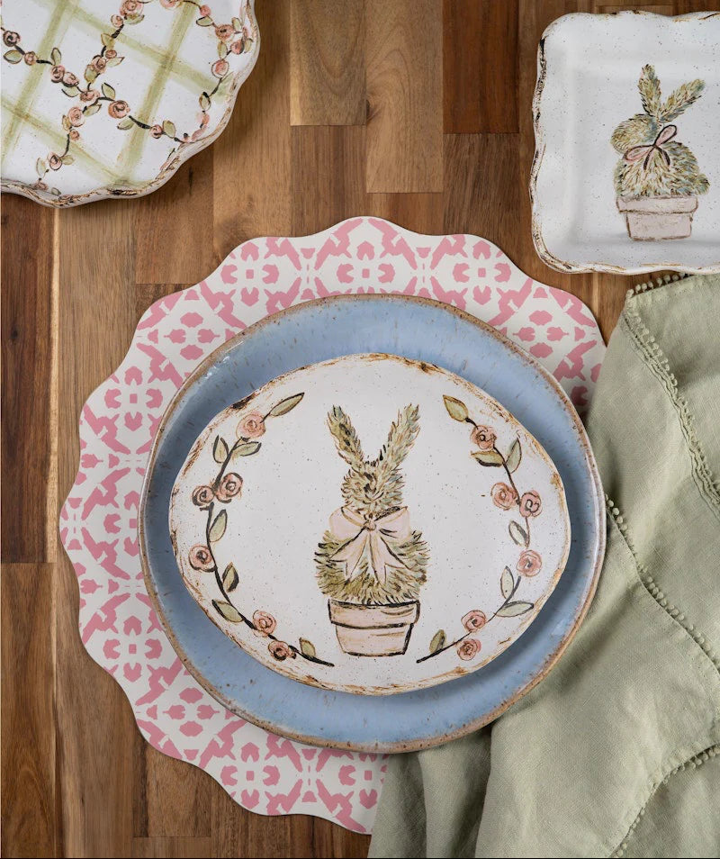 Bunny Topiary Plate