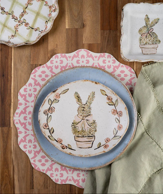Bunny Topiary Plate